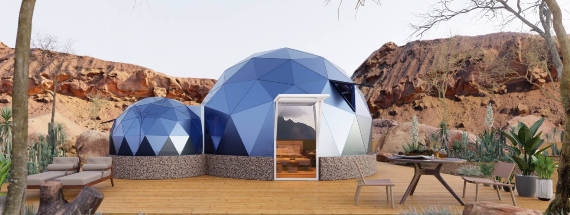 敦煌市球形智能光伏玻璃星空房